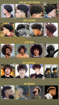 Taper Fade Curly Hair, Hair Twists Black, Afro Fade, Natural Hair Men, Male Haircuts Curly, Black Hair Cuts, Curly Hair Fade