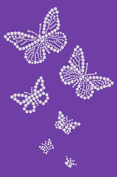 Rhinestone Butterflies - Women's T-shirt Purple Bedazzle Ideas Clothes, Rhinestone Tshirt Designs, Rhinestone Shirt Designs, Rhinestone Tshirts, Rhinestone Shirt, Rhinestone Shirts, Wallpaper Patterns, Pet Style, Phone Wallpaper Patterns