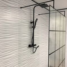 Large Wave Tile - 1m Shower Wall Panelling - Floors To Walls Bathroom Remodel Small Diy, Pvc Cladding, White Bathroom Tiles, Large Waves, Printed Tile