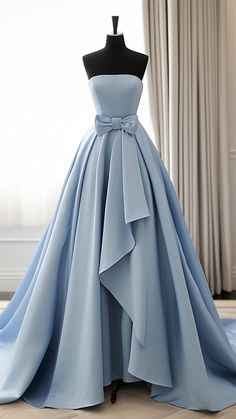 Dress Blue Long, Blue Long Prom Dress, Satin Long Prom Dress, Prom Dress Blue, Long Formal Dress, Long Evening Dress, Blue Satin, Long Prom Dress, Dress Blue