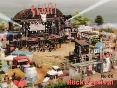 an artist's rendering of the rock festival stage