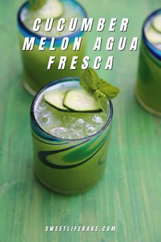 Cucumber Melon Agua Fresca. Melon Agua Fresca, Flavored Water Recipes, Soda Recipe, Easy Drink Recipes, Cucumber Melon, Agua Fresca