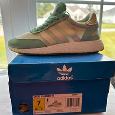 Shoes Have Barely Been Worn, But Will Be Clean Before Sent Out. Shoe Is Like A Light Teal And Cream Color And Super Light Weight. Will Add More Pictures If Needed. Shoes Were Bought From Adidas Site For $180. Women’s Size 7. Adidas Iniki Runner, Adidas Iniki, Adidas Shoes Women, Light Teal, Blue Adidas, Blue Cream, Adidas Shoes, Adidas Women, Cream Color