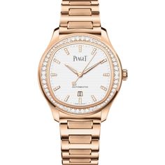 Piaget Polo, Gold Diamond Watch, Interchangeable Bracelet, Gold Diamond Watches, Open Bangle Bracelet, Womens Watches Luxury, Gold Work, Material Girl, Mechanical Movement