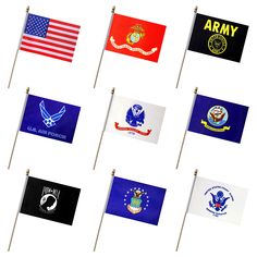 many different flags are shown together on a white background with the words army written below them