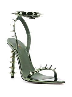 Le Silla Jagger 120mm Studded Sandals - Farfetch Le Silla Heels, Alt Shoes, Iconic Shoes, Spike Heels, Studded Sandals, Shoe Closet, Pretty Shoes, Shoe Obsession