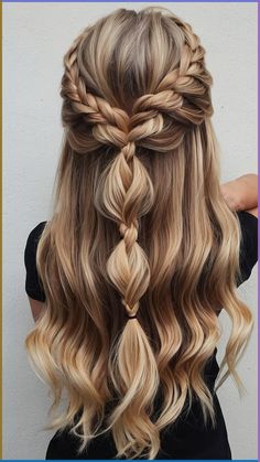 Dutch Braided Half Up Half Down Hair, Long Hair Styles Ideas, Easy Viking Hairstyles Women, Half Up Braids, Dragon Braid, Hair Styles Ideas, Fancy Braids, Goddess Braids Hairstyles, Hair Cuffs