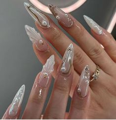 Hello welcome to my shop. I only use high-quality materials to create a luxurious nail press that you can trust to be strong and long-lasting. Hope you can find your favorite nails. My nails will last: Use adhesive sheets (provided with nail kit) for 1-2 days Use nail glue for 2-3 weeks. All nails can be reused multiple times if you take good care of them. If you would like a custom size, please fill out the personalization section under product options. If you're not sure how to measure your na Milky Nails, Mermaid Nails, Pearl Nails, Vacation Nails, Nail Swag, Beach Nails, Birthday Nails, Fire Nails, Funky Nails