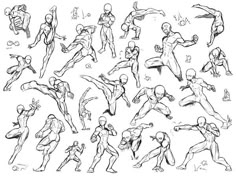 an image of a drawing of people doing different poses