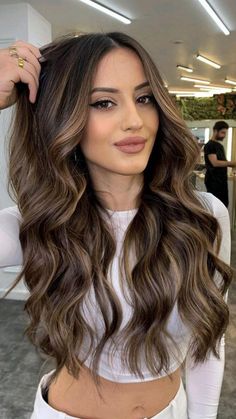 Chocolate Brown With Blonde Highlights, Hair Colours Ideas, Brunette Or Blonde, Brown With Blonde, Rambut Brunette, Brown With Blonde Highlights, 50 Hair