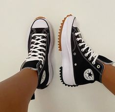 Converse Platforms, Converse Boots, Converse Star, All Stars Converse, Converse Run Star, Gothic Shoes, Fashion Journals, Aesthetic Shoes