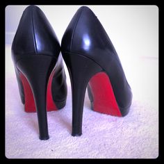 Excellent Condition Authentic Black Heels With Dust Bag.