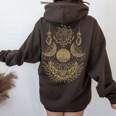 Moth Hoodie, Bleach Hoodie, Dark Academia Cottagecore, Butterfly Hoodie, Academia Clothing, Boho Celestial, Lunar Moth, Fairycore Grunge, Luna Moth