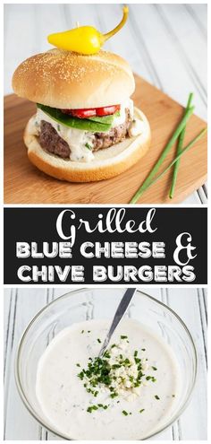 grilled blue cheese and chive burgers are the perfect appetizer to serve at any party