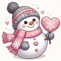 Cute Christmas Pictures To Draw, Christmas Snowman Drawing, Christmas Animals Drawing, Cute Snowman Drawing, Cute Snowmen Drawings, Drawing Snowman, Christmas Cartoon Pictures, Christmas Decorations Drawings