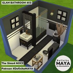 Sims House Decor, Sims4 Room Ideas, The Sims 4 Bathroom, Sims Bathroom, Sims 4 Beach House, Sims 4 Bathroom, Sims Interior, Sims 4 Loft, Living Room Sims 4