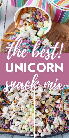 the best unicorn snack mix for kids and adults to enjoy in their own backyard or at home