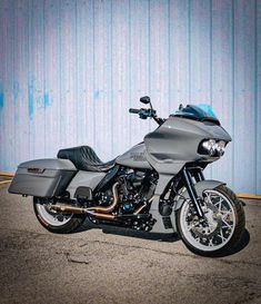 a motorcycle parked in front of a building