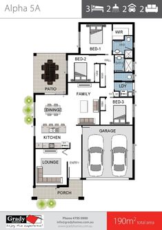 the floor plan for an apartment with 3 bedroom and 2 bathroom apartments in alha 5a