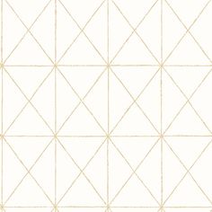 Intersection Gold Diamond Wallpaper Gold Geometric Wallpaper, White And Gold Wallpaper, Grid Wallpaper, Washable Wallpaper, Gold Geometric Pattern, Bright White Background, A Street Prints, Diamond Wallpaper, Gold Vinyl