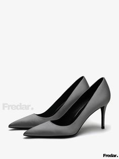 Fredar - Premium Satin Black Pointed Toe Stiletto Heel Pumps with a Sophisticated Touch Winter Heels, Slip On Pumps, Pumps Heels Stilettos, Heel Pumps, Dress And Heels, Stiletto Heel, Summer Fall, Pumps Heels, 1 2 3