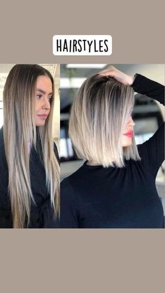 Tuns Bob Lung, Bob Pendek, Before And After Haircut, Hair Makeover, Brown Blonde Hair, Shoulder Length Hair, Hair Transformation, Blonde Hair Color