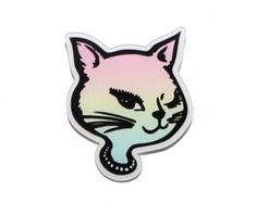 90's Winking Cat Stickers www.americandeadstock.com Coin Machine, Commission Ideas, Sassy Cat, Vintage Nostalgia, Grunge Tumblr, Pastel Grunge, 90's Grunge, 90s Baby, Tat Ideas