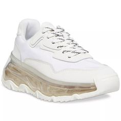 New Steve Madden Blatant Sneakers Color: White Material: Leather / Nylon Upper Heel: 2" Condition: New In Box Air Sneakers, Sneakers Collection, Only Shoes, Comfortable Heels, Sneaker Collection, Fashion Sneakers, Sporty Style, Training Shoes, Sneakers Shoes