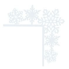 a snowflake pattern on a white background with an empty square in the middle