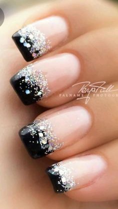 Black And White Nails, Trendy Nail Art Designs, Trendy Nail Art, Gel Nail Designs, Bridal Nails, Xmas Nails