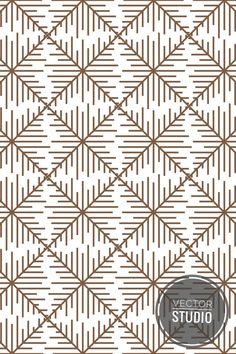 a brown and white geometric pattern with lines on the side, in an abstract manner