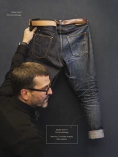 Steady Eddie II Dry Ace Selvage - Nudie Jeans Jeans Outfit Men, User Story, Selvage Denim, Edwin Jeans, Estilo Denim, Concept Clothing, Long John, Dip Dyed, Selvedge Denim