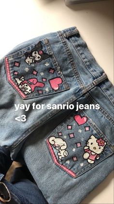 Kitty Clothes, Hello Kitty Clothes, Hello Kitty Aesthetic, Thrift Flip, The Jeans, Hello Kitty Pictures, Hello Kitty Items