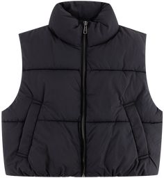 Winter Streetwear Vest In Solid Color, Functional Winter Streetwear Vest, Winter Streetwear Vest, Winter Functional Solid Vest, Functional Solid Color Winter Vest, Sleeveless Outerwear With Padded Collar For Outdoor, Functional Solid Winter Vest, Sleeveless Outdoor Outerwear With Padded Collar, Black Vest For Winter Outdoor Activities