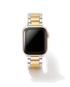 Designed exclusively for your Apple Watch®, the Dira 3 Link Watch Band in Two Tone Stainless Steel embraces an elevated mixed metal look that can be effortlessly styled with your favorite bracelet stacks (but looks just as good solo). To switch up your bands, simply press down on the easy release mechanism and then align each new band to the pin holes on either side of the watch. 44 Mm Apple Watch Band, Mixed Metal Apple Watch Band, Womens Apple Watch Band Fashion, Gold And Silver Apple Watch Band, Apple Watch Bracelet Stack, Apple Watch Bands Women Fashion, Kendra Scott Store, Apple Watch Bands Fashion, Apple Watch Bands Women