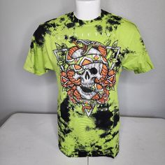 Brand New Affliction Black Label Edition T-Shirt. Heavy 2mm Multi-Color Rhinestones Over Front & Back Art 100% Cotton Fast Shipping And 5 Seller. Check Out My Closet For More Affliction Apparel. Green Skull Print Streetwear Top, Green Skull Print Top For Streetwear, Green Skull Print Tops For Streetwear, Acid Wash Front Print Tops For Streetwear, Acid Wash Top With Front Print For Streetwear, Acid Wash Tops With Front Print For Streetwear, Acid Wash Skull Print Top For Streetwear, Green Punk Style T-shirt For Streetwear, Fitted Acid Wash Top For Streetwear