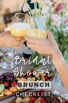 bridal shower brunch checklist for brides and grooms to enjoy