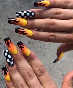 Acrylic Designs Ideas, Nails Acrylic Autumn, Nails Acrylic Designs, Make Up Nails, Fall Nails Acrylic, Matt Nails, Up Nails, Matte Nails Design