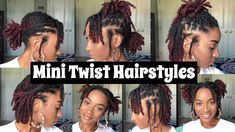 7 Quick Mini Twist Hairstyles | Natural Hair Mini Twist Styles, Mini Twist Hairstyles, All Natural Hair Products, Best Natural Hair Products, Simple Hairstyle, Natural Twists, Hair Care Growth