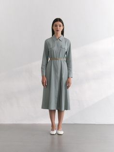 Composition : Outshell: 60%Cotton, 40%PolyesterColor : GREEN_55, GREEN_66Country of Origin : China Belt Dress, Belted Dress, Green Dress, Jumpsuit Dress, Dress Outfits, Composition, Jumpsuit, China, The Originals