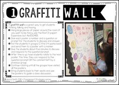 a girl writing on a bulletin board with the words graffiti wall