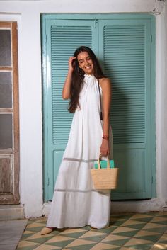 Just in time for summer, this gorgoeus dress is made in Morocco and designed with handmade silk pompoms.Very cute and well done piece that was ethically made in Tangier MoroccoLinenHandmade silk pompom tasselDry clean onlyGot a question!! don't hesitate to contact me :) Casual White Tassel Dress, Casual White Dress With Tassels, Natural Cotton Vacation Dress, Natural Color Summer Dress For Vacation, Natural Color Summer Vacation Dress, Natural Maxi Dress For Vacation, White Tassel Maxi Dress For Vacation, White Tasseled Maxi Dress For Vacation, White Maxi Dress With Tassels For Vacation