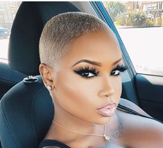 Short Platinum Blonde Hair, Nape Undercut, Haircut Women, Natural Hair Cuts, Natural Hair Short Cuts, Short Sassy Hair