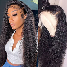 PRICES MAY VARY. Wigs Quality: 10A Frontal Wigs Human Hair, Cut From Young Girl Donors, Healthy and Soft Against Skin. Hold Curl Well, Can Make High Ponytail&Bun, Can be Dyed, Bleached, Straightened and Restyled. Natural&Comfortable: 180% Density HD Transparent Lace Front Wigs Human Hair pre plucked, HD Trantparent Lace Color with Slightly Bleached Knots Make it more natural, Breathable&Durable lace material make it more Comfortable. 21.5"-22.5" Medium Cap With Adjustable Strap and 4 Combs, Easy Curly Lace Frontal, Hair Patterns, Colored Curly Hair, Lace Frontal Wigs, Lace Front Wigs Human Hair, Deep Wave Hairstyles, Curly Lace Front Wigs, Deep Curly, Wigs Human Hair