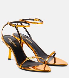 Alexander Mcqueen Clothing, Bridal Bag, Designer Pumps, Saint Laurent Shoes, Evening Shoes, Footwear Design Women, Summer Accessories, Designer Heels, Metallic Leather