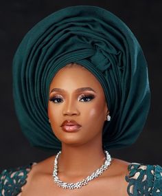 ✨The autogele is made from pure African Aso-oke and it's already made which take less than 1minutes to wear. ✨It is suitable for all heads and can be customized into your own choice of colour and designs. ✨Feel free to message me for more enquiries ✨We also make complete bridal Gele, ipele, and cap for the groom Elegant Green Headwrap For Weddings, Ankara Prom Dress, African Hat, African Hats, Printed Prom Dresses, African Wedding Dress, Aso Oke, Wedding Hat, Traditional Wedding Dresses