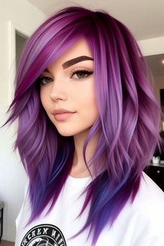 Vivids Haircolor, Magenta Hair Color Ideas, Orchid Hair Color, Vivid Hair Color Ideas, Magenta Hair Color, Edgy Hair Color Ideas, Purple And Pink Hair, Edgy Hair Color