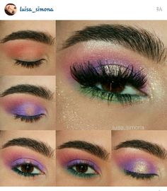 Purple Green And Gold Eye Makeup, Mardi Gras Inspired Makeup, Easy Mardi Gras Makeup, Pink Purple Green Eye Makeup, Mardi Gras Ball Makeup, Mardi Gras Makeup Simple, Mardi Gras Makeup Ideas Simple, Mardi Gras Eyeshadow Ideas, Mardi Gras Prom Dress