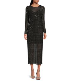 Shop for Gianni Bini Tilly Rhinestone Mesh Crew Neck Long Sleeve Sheath Dress at Dillard's. Visit Dillard's to find clothing, accessories, shoes, cosmetics & more. The Style of Your Life. Nfr Fashion, Long Sleeve Sheath Dress, Mesh Midi Dress, Dress Night Out, Ceremony Dresses, Mesh Shirt, Western Rodeo, Party Clothes, Gianni Bini