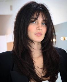 50 Best Hairstyles for Square Faces Rounding the Angles Oval Face Bangs, Haircuts Straight Hair, Long Hair With Bangs, Long Layered Hair, Haircuts For Long Hair, Long Straight Hair, Haircuts With Bangs